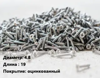 Шуруп 4.8х19 оцинкованный